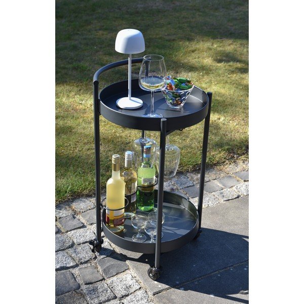 Iš metalo apvalios formos sodo serviravimo stalas ø 40 cm Calla – Garden Pleasure-image-1