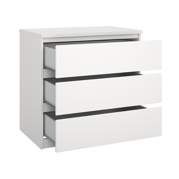 Baltos spalvos šoninė spintelė 77x76x50 cm Naia – Tvilum-image-2