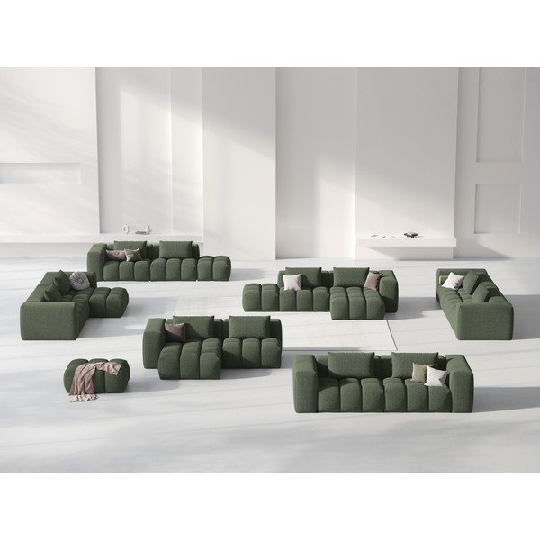 Tamsiai žalios spalvos kampinė sofa (su kairiuoju kampu/su gultu) Verona – Cosmopolitan Design-image-1