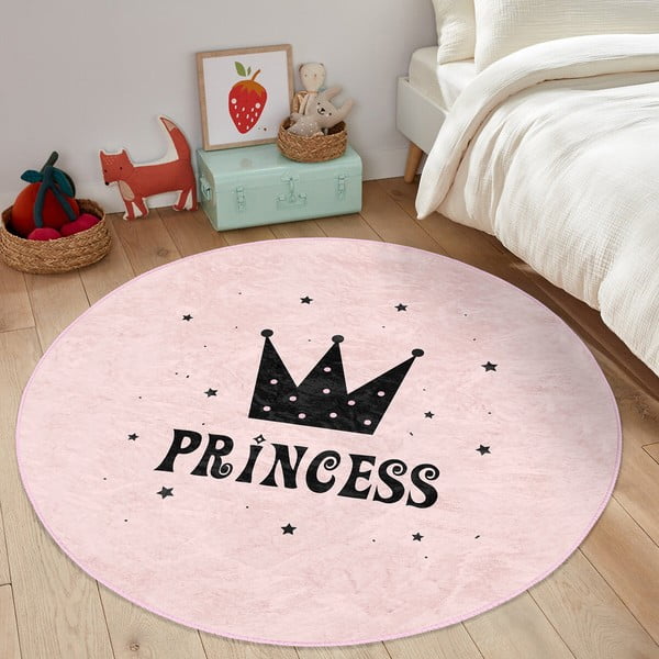 Vaikiškas kilimas rožinės spalvos ø 120 cm Comfort – Mila Home-image-4