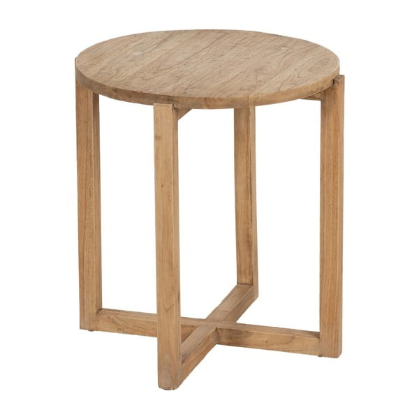 Kedro masyvo apvalios formos šoninis stalas ø 40 cm Dala – Ixia