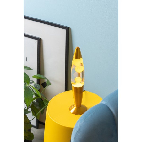 Geltonos spalvos iš stiklo lavos lempa (aukštis 35,5 cm) Funky Rocket Lava – Leitmotiv-image-1