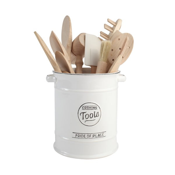 "T&G Woodware Pride of Place" balta keraminė virtuvės reikmenų dėžutė-image-1