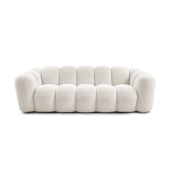 Baltos spalvos iš boucle sofa 232 cm Hippolyte – Bobochic Paris