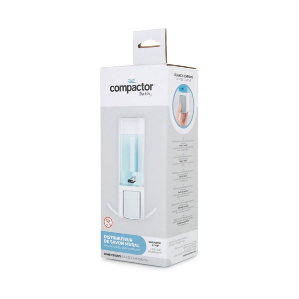 Sieninis muilo dozatorius baltos spalvos 500 ml – Compactor-image-3