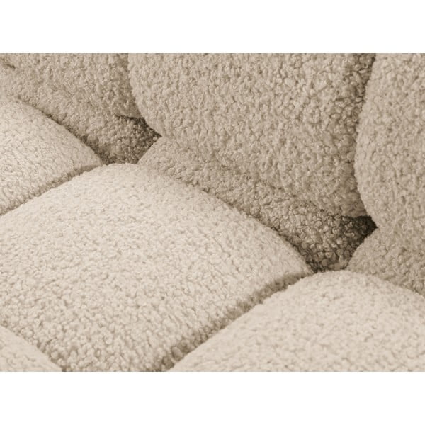 Iš boucle modulinė kampinė sofa smėlio spalvos (su dešiniuoju kampu) Bellis – Micadoni Home-image-1