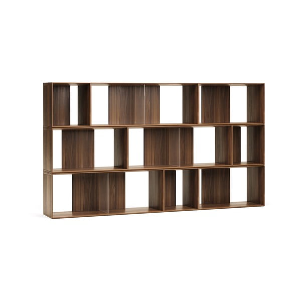 Modulinės lentynos natūralios spalvos iš riešutmedžio 9 vnt. 202x114 cm Litto – Kave Home-image-2