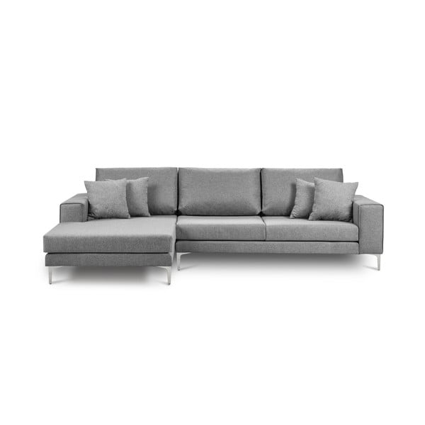 "Cosmopolitan Design Cartegena" pilka kampinė sofa, kairysis kampas