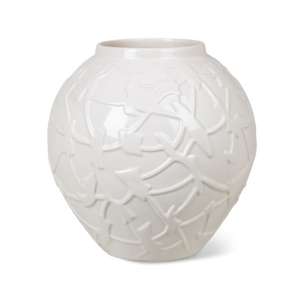 Balta molinė vaza Kähler Design Relief, aukštis 20 cm