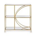 Auksinės spalvos iš plieno knygų spinta  81x87x31 cm Elenor – Bizzotto