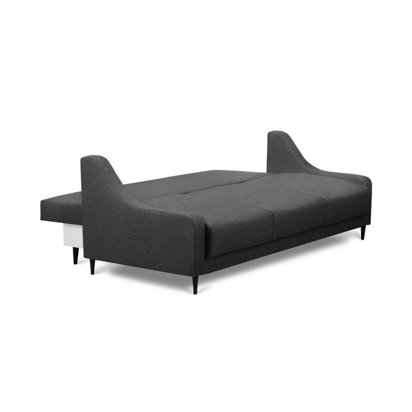 Tamsiai pilka sofa-lova su patalynės dėže Mazzini Sofas Ancolie, 215 cm-image-4
