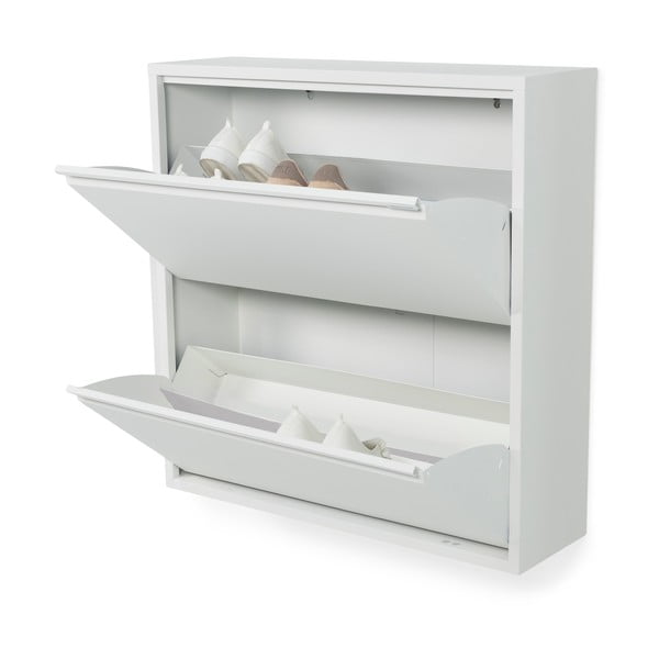 Baltos spalvos iš metalo atlenkiama spintelė batams 75x77,5x22,5 cm Billy – Spinder Design-image-2