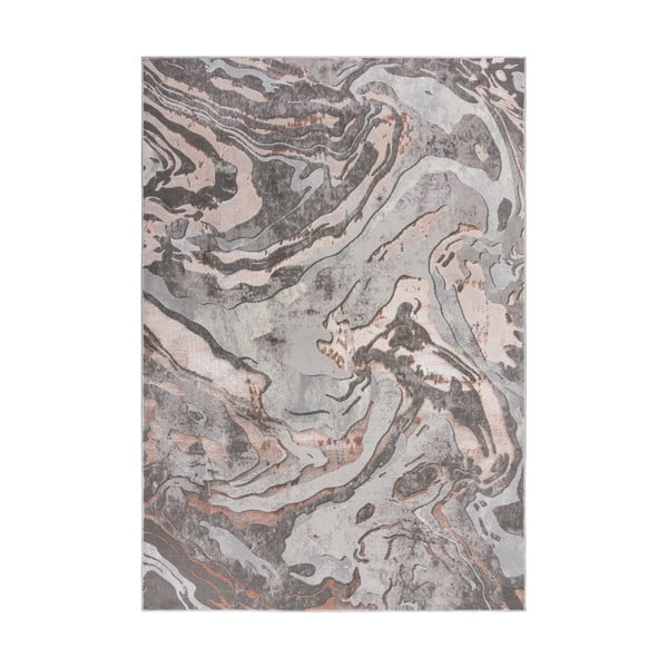 Pilkos smėlio spalvos kilimas Flair Rugs Marbled, 80 x 150 cm