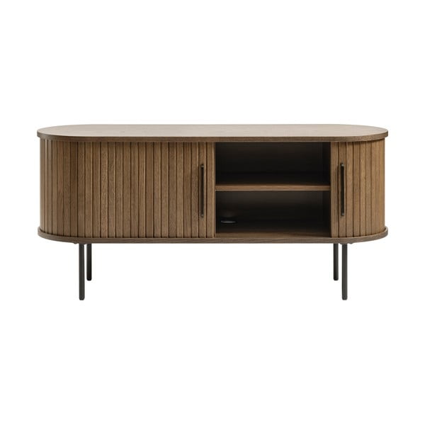 Rudas ąžuolinis TV staliukas 120x56 cm Nola - Unique Furniture-image-4