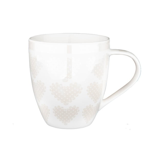 Porcelianinis puodelis su širdelėmis "Dakls Hearts", 490 ml