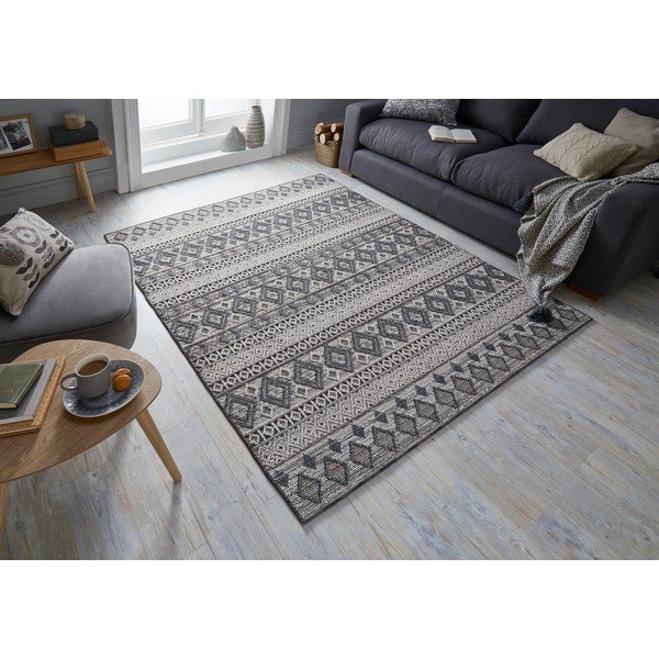 Pilkos ir kreminės spalvos kilimas Flair Rugs Herne, 160 x 230 cm-image-4
