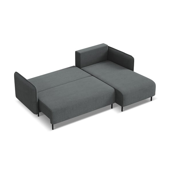 Tamsiai pilkos spalvos sulankstoma/su sandėliavimo vieta kampinė sofa (su dešiniuoju kampu) Luana – Makamii-image-2