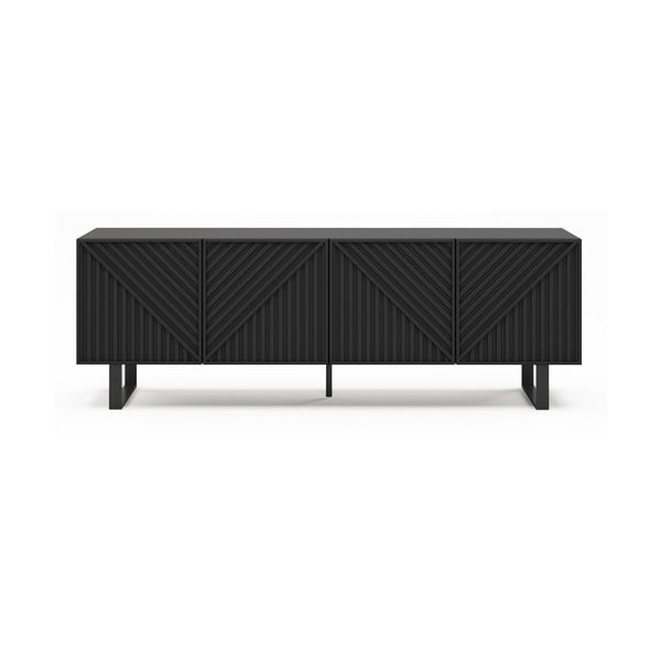 TV spintelė juodos spalvos 161x55x35 cm Peta – Marckeric