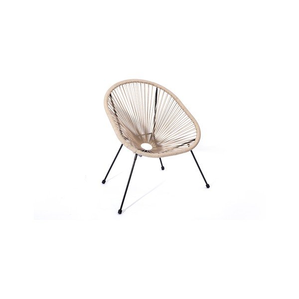 Smėlio spalvos sodo krėslas iš ratano Le Bonom Avocado-image-4