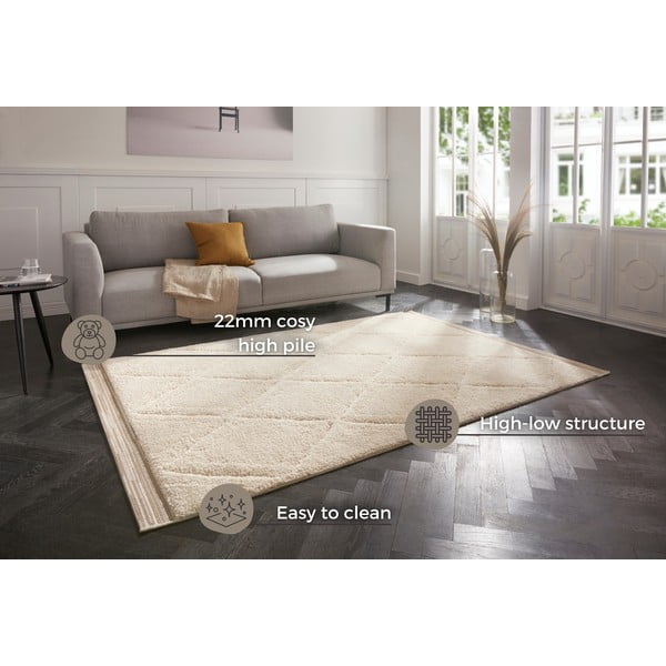 Kreminės spalvos kilimas Mint Rugs Norwalk Colin, 120 x 170 cm-image-3
