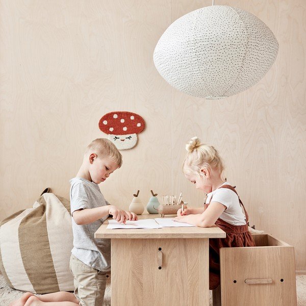 Dramblio kaulo spalvos vaikiškas šviestuvo gaubtas su popieriniu gaubtu Moyo – OYOY Living Design-image-1