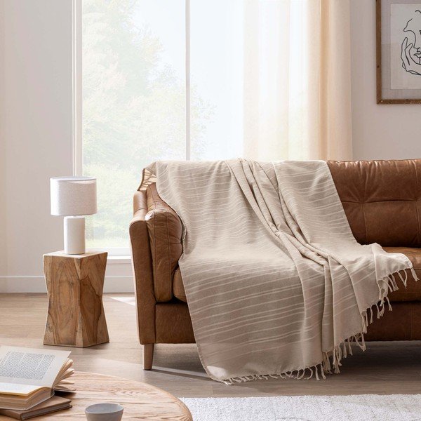 Smėlio spalvos iš medvilnės lovatiesė 125x150 cm Lilia – douceur d'intérieur-image-1