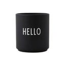 Iš porceliano  puodelis juodos spalvos 300 ml Hello – Design Letters
