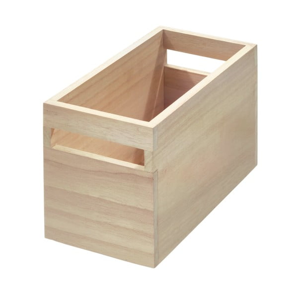 Dėžutė iš paulovnijos medienos iDesign Eco Wood, 12,7 x 25,4 cm