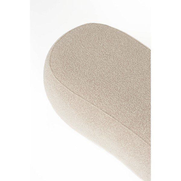 Smėlio spalvos paminkštinto audinio suolas iš boucle Noxx – White Label-image-4