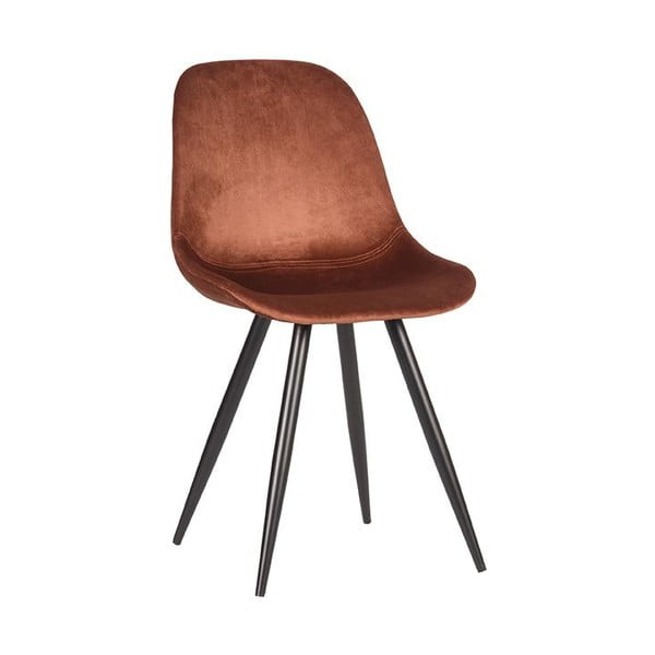 Valgomojo kėdės iš aksomo raudonos plytų spalvos 2 vnt. Capri  – LABEL51