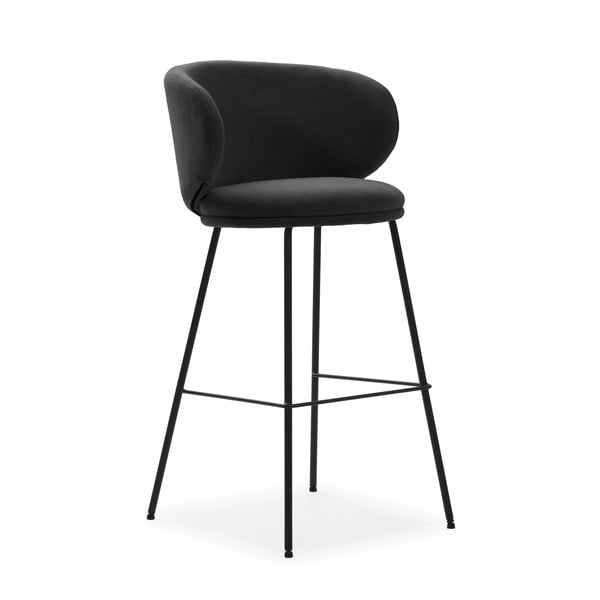 Baro taburėtės tamsiai pilkos spalvos 2 vnt. (sėdynės aukštis 65 cm) Rush – Marckeric