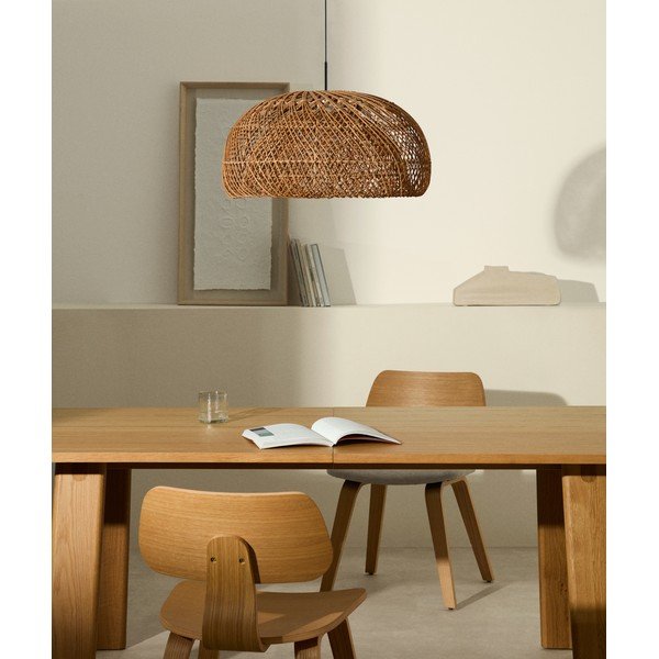 Natūralios spalvos iš rotango šviestuvo gaubtas ø 60 cm Isora – Kave Home-image-1
