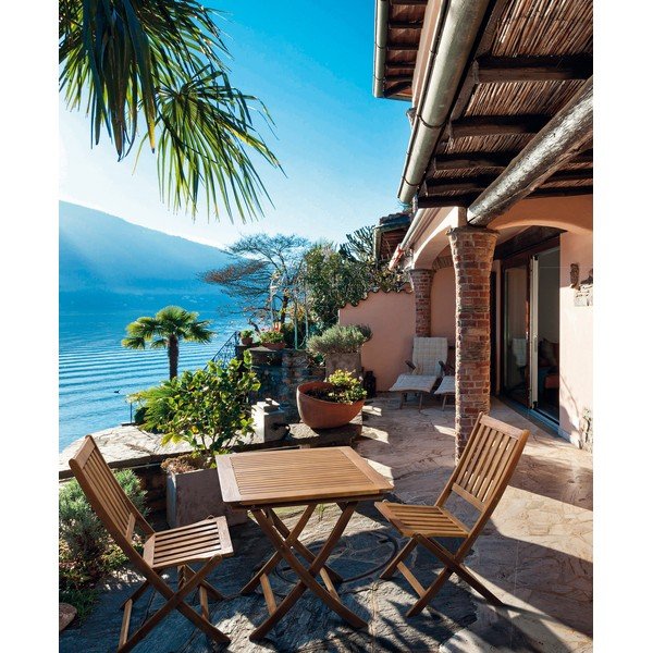 Iš akacijos masyvo sodo šoninis staliukas 70x70 cm Noemi – Bizzotto-image-2