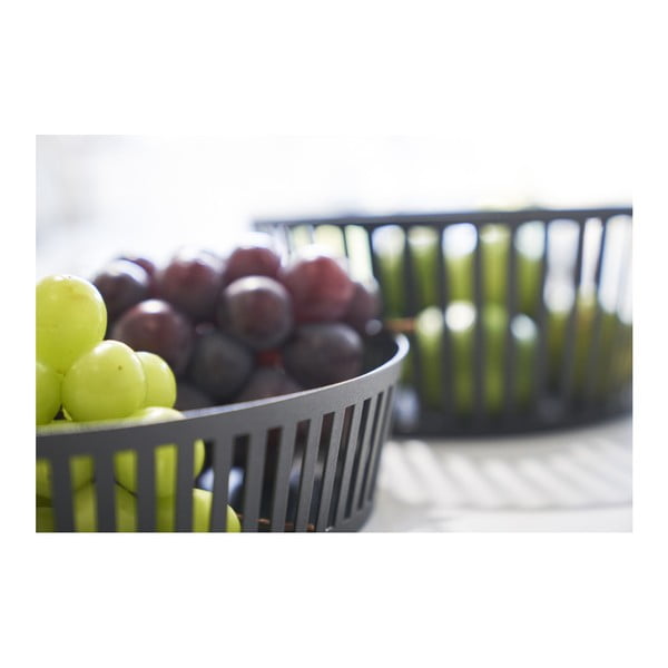 Juodas vaisių dubuo YAMAZAKI Tower, ⌀ 25 cm-image-3