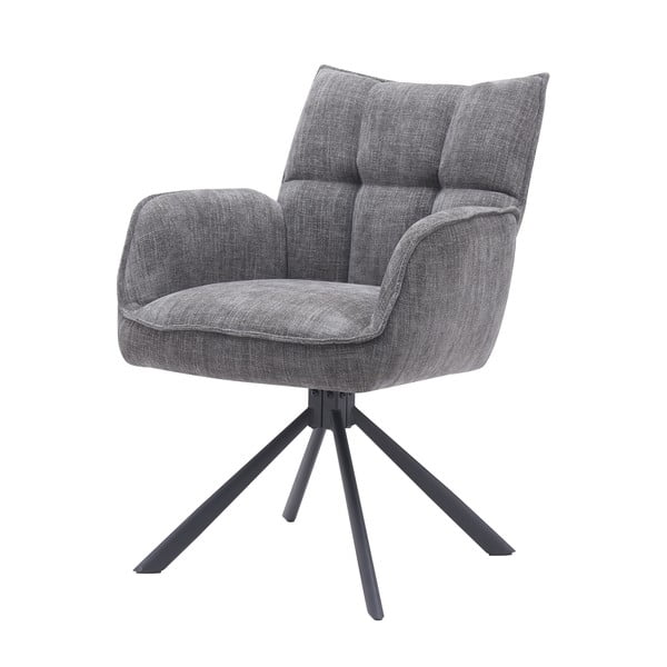 Pilkos spalvos iš audinio valgomojo kėdžių komplektas 2 vnt. Marilla – Unique Furniture