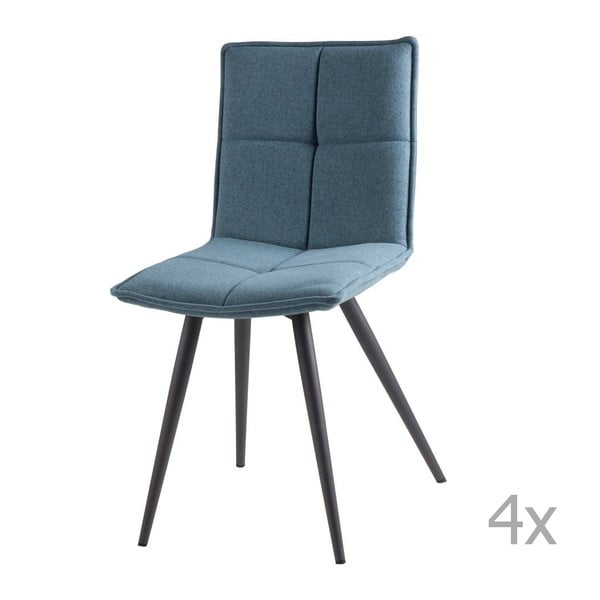 4 šviesiai mėlynų valgomojo kėdžių rinkinys "Zoe