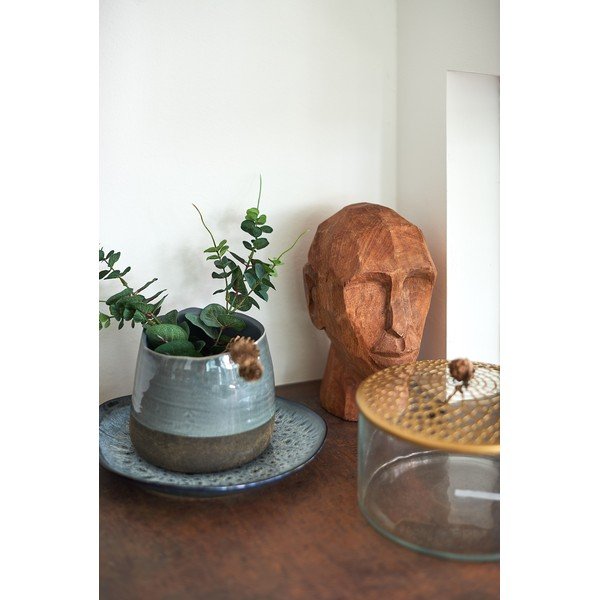 Stiklinė vaza A Simple Mess Kassandra Žalvaris, ⌀ 20,5 cm-image-1