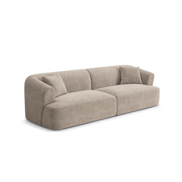 Šviesiai rudos spalvos sofa iš kordinio velveto 255 cm Campi – Cosmopolitan Design-image-2