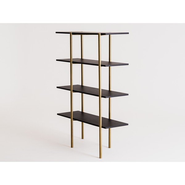 Juodos ir auksinės spalvos knygų spinta 110x150 cm Rave - CustomForm-image-3