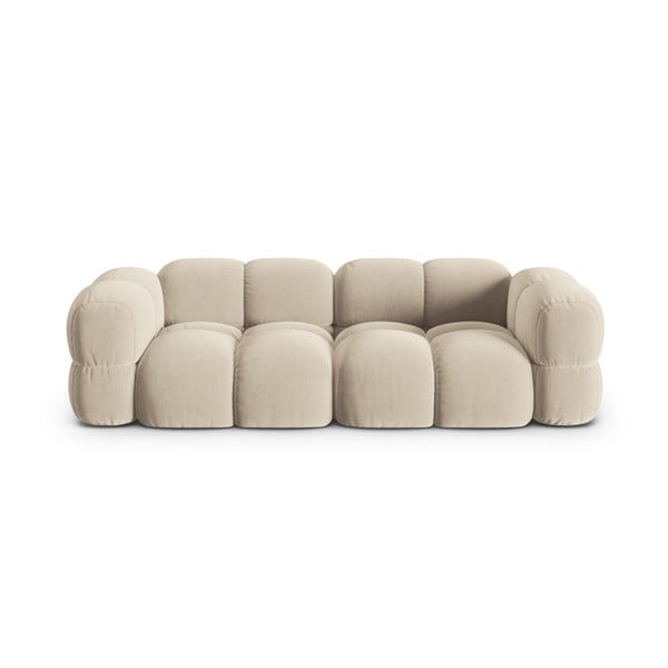 Smėlio spalvos iš velveto sofa 250 cm Loretto – Cosmopolitan Design