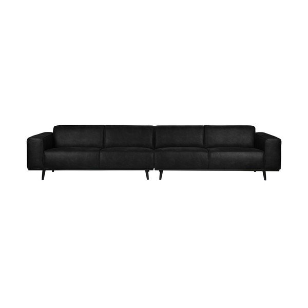 Juoda zomšinė sofa BePureHome Statement, 372 cm