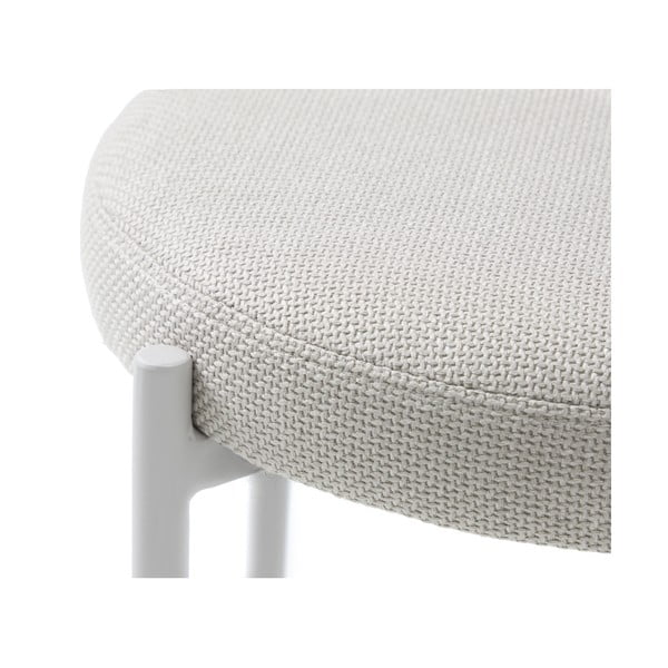 Kreminės spalvos iš metalo taburetė Pelican – Unique Furniture-image-1