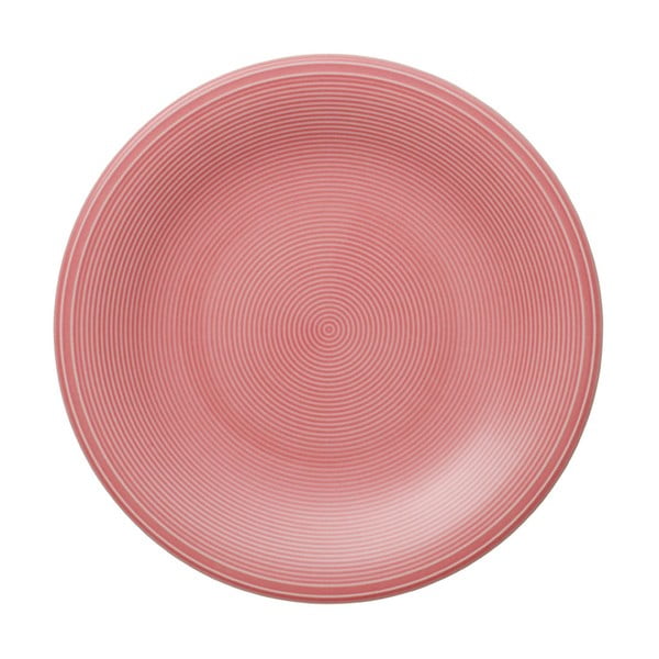 Rausva porcelianinė salotų lėkštė "Like", "Villeroy & Boch Group", 21,5 cm