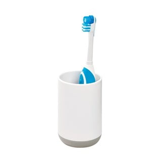 Baltas dantų šepetėlio puodelis su skyreliais iDesign Cade