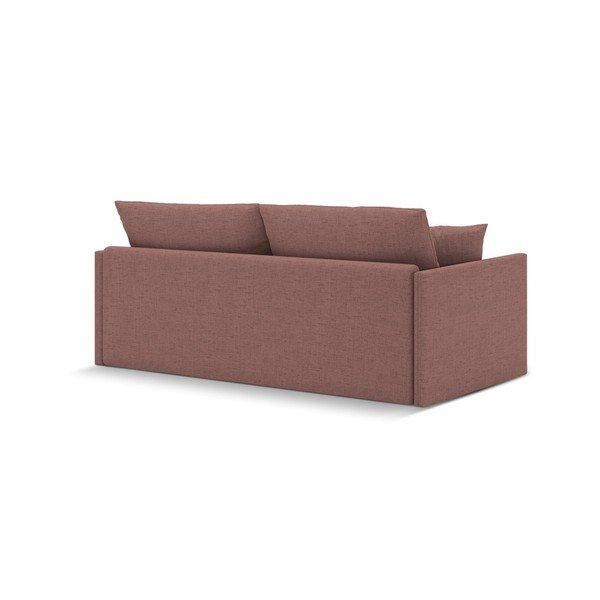 Rožinės spalvos sulankstoma sofa iš šenilinio audinio 209 cm Shannon – Cosmopolitan Design-image-4