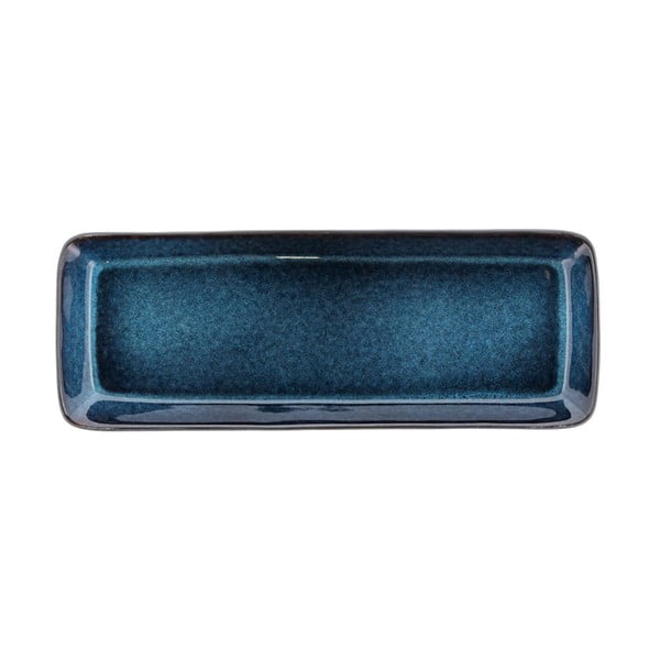 Iš keramikos padėklas serviravimo padėklas 14x38 cm Gastro Dark Blue/Black – Bitz-image-2