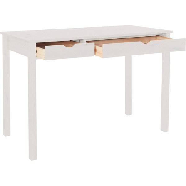 Baltas darbo stalas pagamintas iš pušies medienos Støraa Gava, ilgis 100 cm-image-1