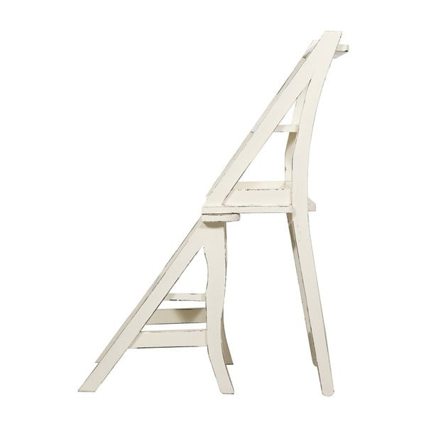 Balta raudonmedžio kėdė ir sulankstomos kopėčios vienoje "Biscottini Claudia-image-2