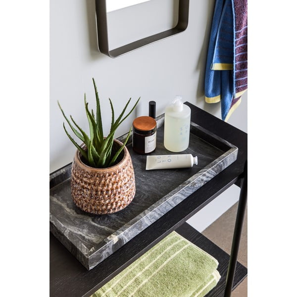 2 juodų marmurinių padėklų rinkinys Hübsch Nena-image-1