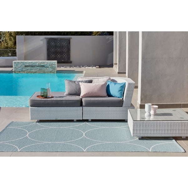 Šviesiai mėlynos spalvos lauko kilimas 70x200 cm Boo Haze – Pappelina-image-1